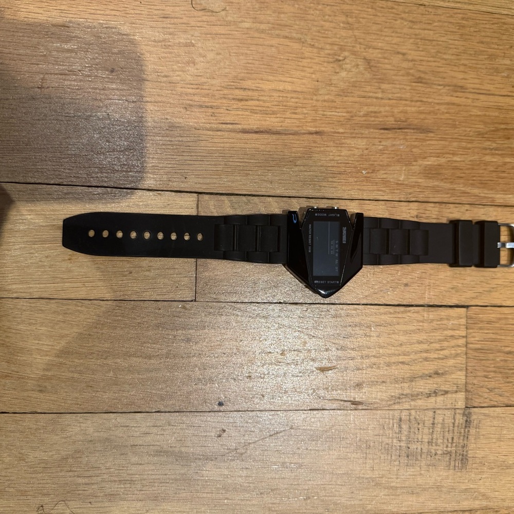 Black Digital Multi-Color LED Watch